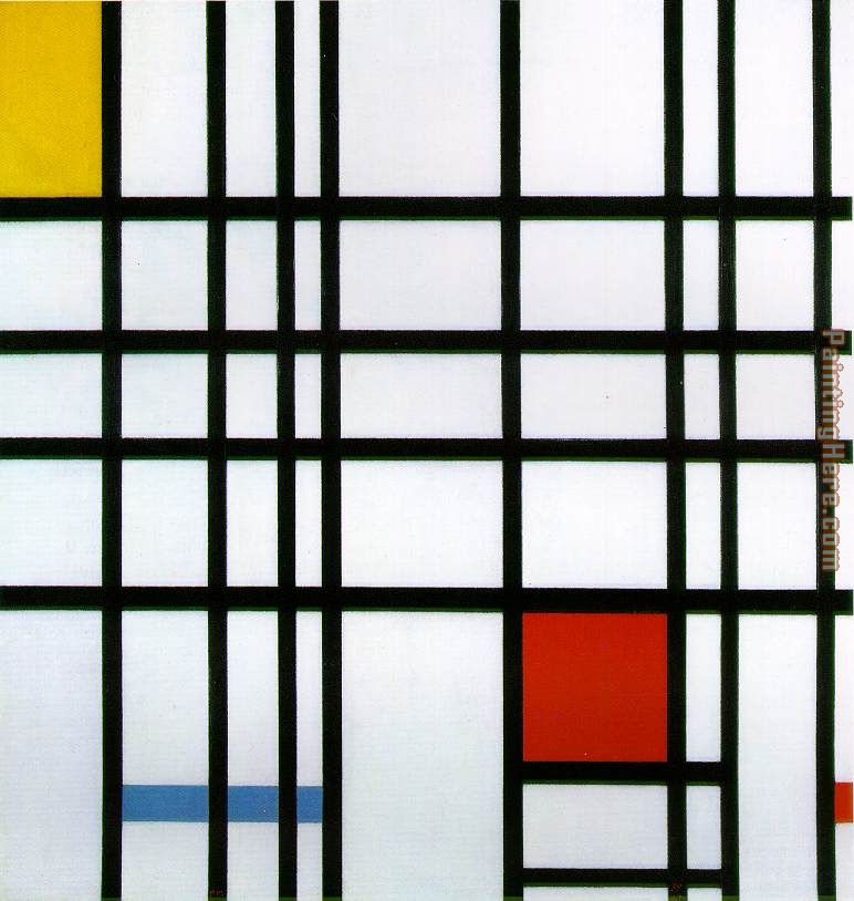 Composition with Yellow Blue and Red painting - Piet Mondrian Composition with Yellow Blue and Red art painting